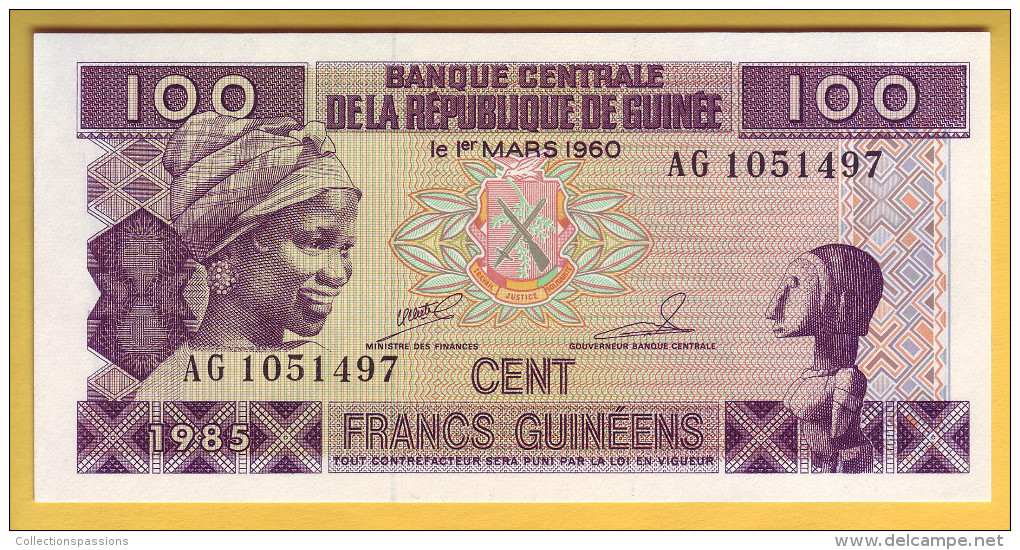 GUINEE - Billet De 100 Francs. 1985. Pick: 30a. NEUF - Guinée