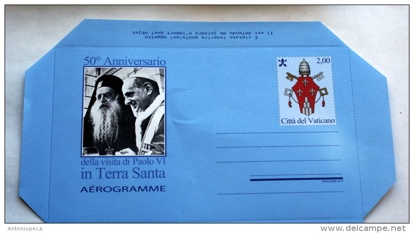 VATICANO 2014 -   AEROGRAMME DEDICATED TO POPE PAUL VITH - Unused Stamps