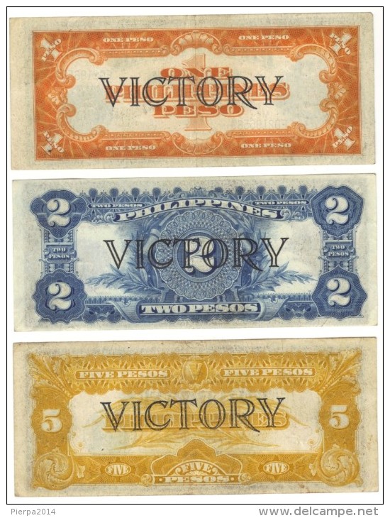 Victory Series 1,2 And 5 Pesos - Filipinas
