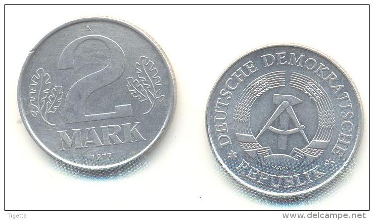 GERMANIA  DDR  2 MARCHI  ANNO 1977 LETTERA  A - 2 Mark