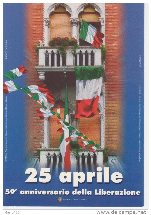 25 Aprile 2004   59° ANNIVERSARIO DELLA LIBERAZIONE - Altri & Non Classificati