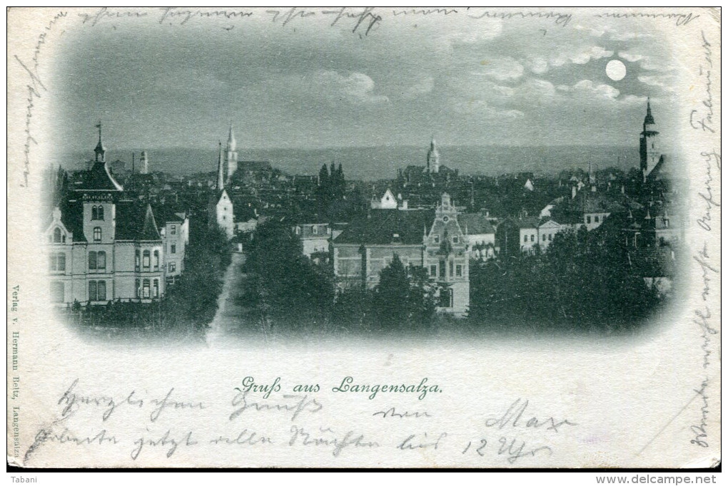 GERMANY THURINGIA LANGENSALZA 1898 VINTAGE POSTCARD - Bad Langensalza