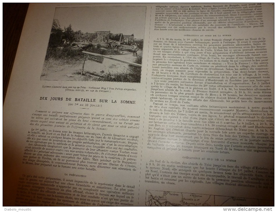 1916:Périscope Allemand à ASSEVILLERS; Génl NIVELLE;Italiens à BRENTA;Boutchatch (Buczacz);TRAWLER And AUXILIARY FLEET - L'Illustration