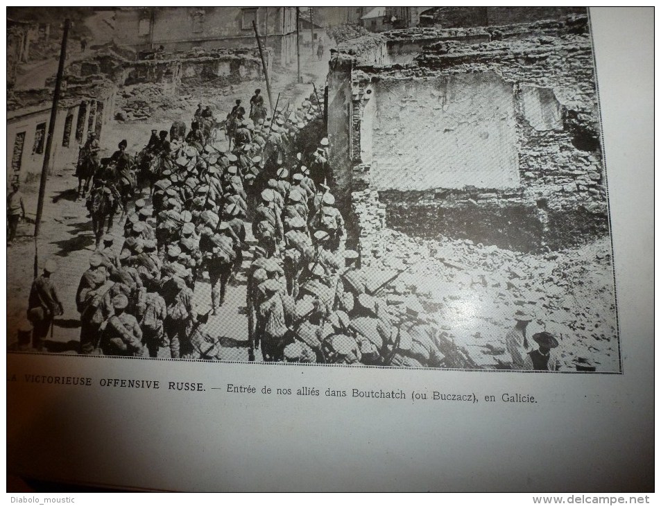 1916:Périscope allemand à ASSEVILLERS; Génl NIVELLE;Italiens à BRENTA;Boutchatch (Buczacz);TRAWLER and AUXILIARY FLEET