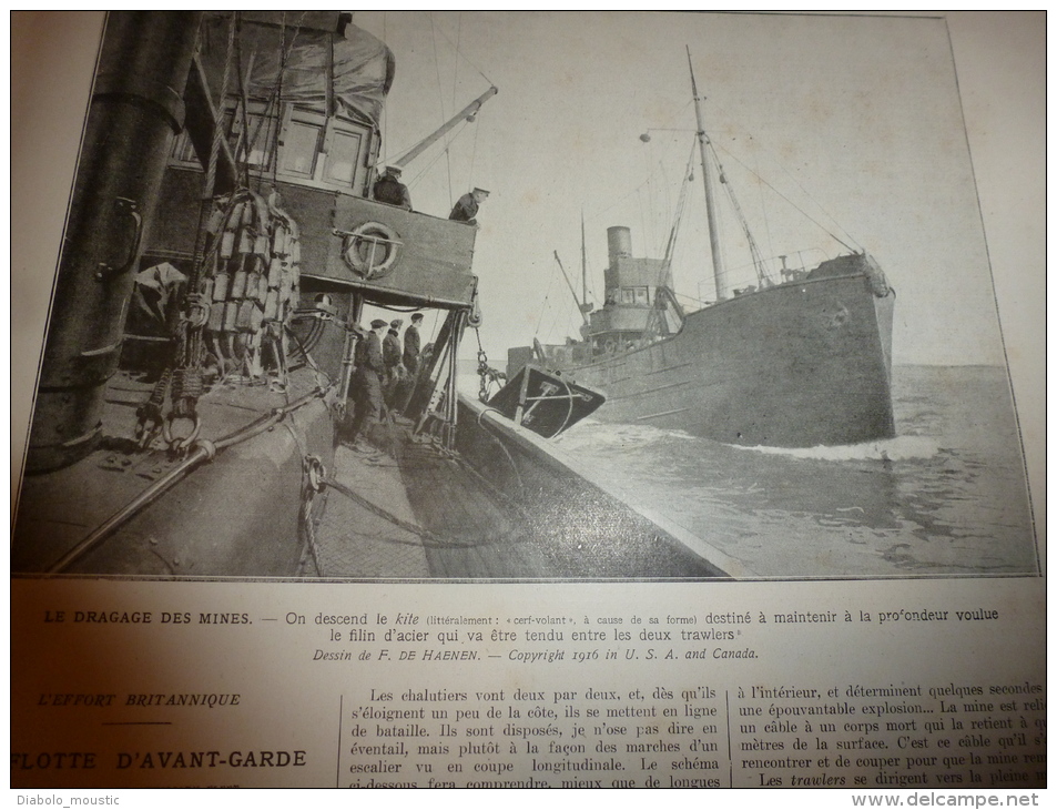 1916:Périscope allemand à ASSEVILLERS; Génl NIVELLE;Italiens à BRENTA;Boutchatch (Buczacz);TRAWLER and AUXILIARY FLEET