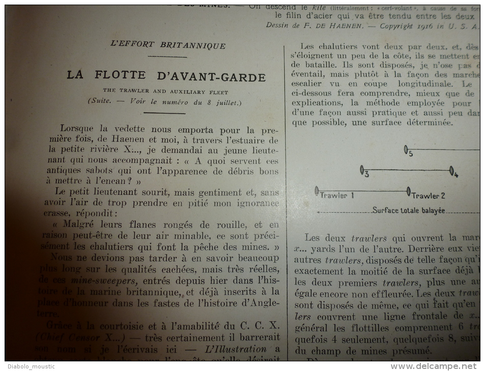 1916:Périscope allemand à ASSEVILLERS; Génl NIVELLE;Italiens à BRENTA;Boutchatch (Buczacz);TRAWLER and AUXILIARY FLEET