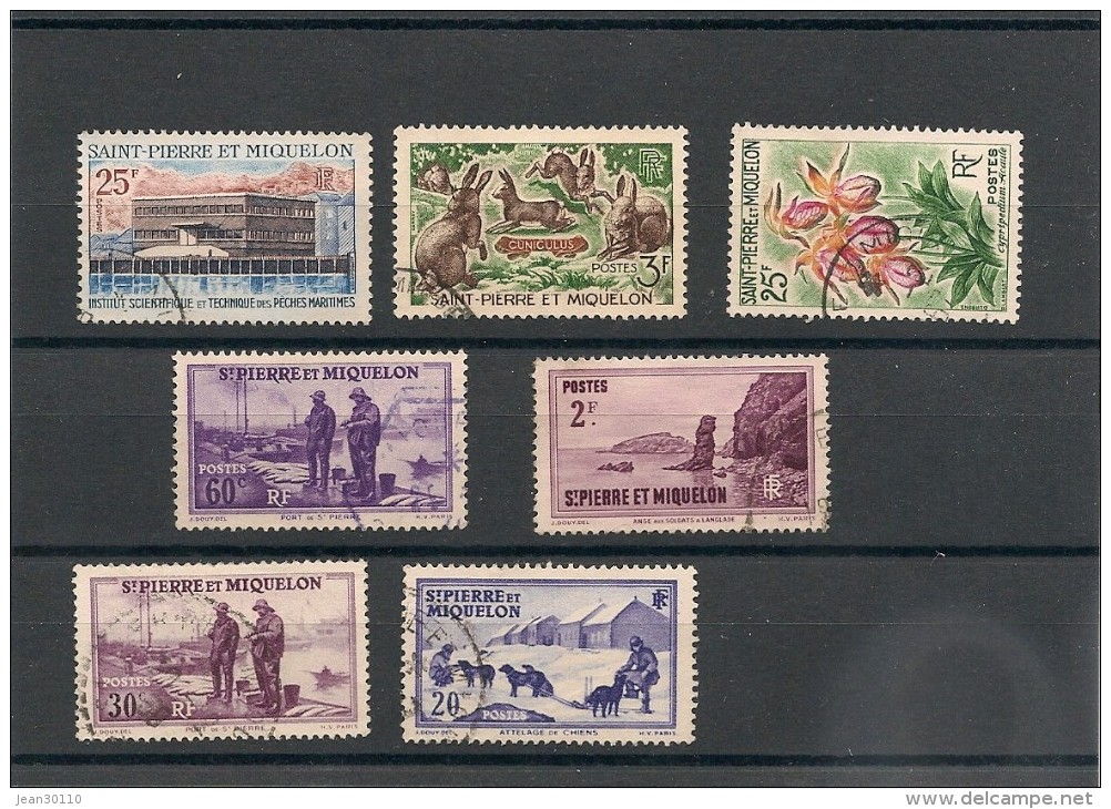 Saint Pierre Et Miquelon Années 1938/1969 Lot De Timbres Oblitérés - Collections, Lots & Séries