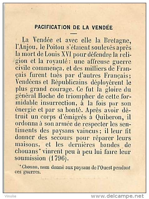 Réf PIE 588 : GUERRE DE VENDEE Pacification De La Vendée 1796  Les Chouans - Autres & Non Classés