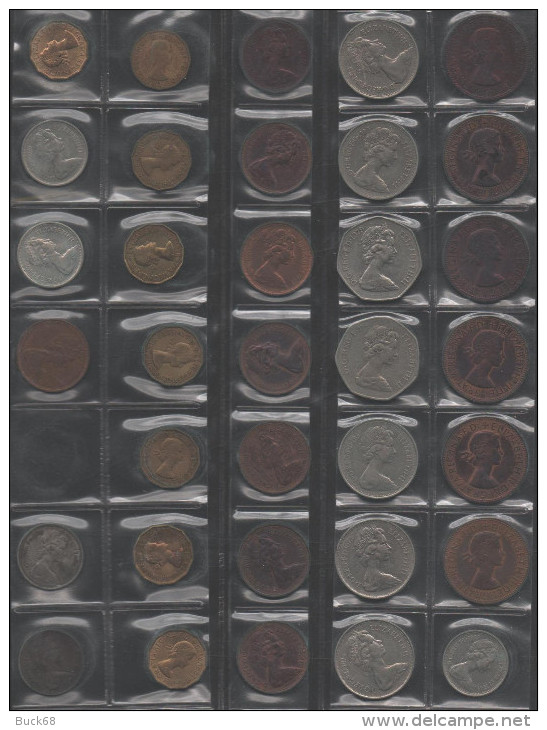 GRANDE-BRETAGNE Lot De 34 Pièces De Monnaie Anciennes / Coin / Münze (07) - Collections