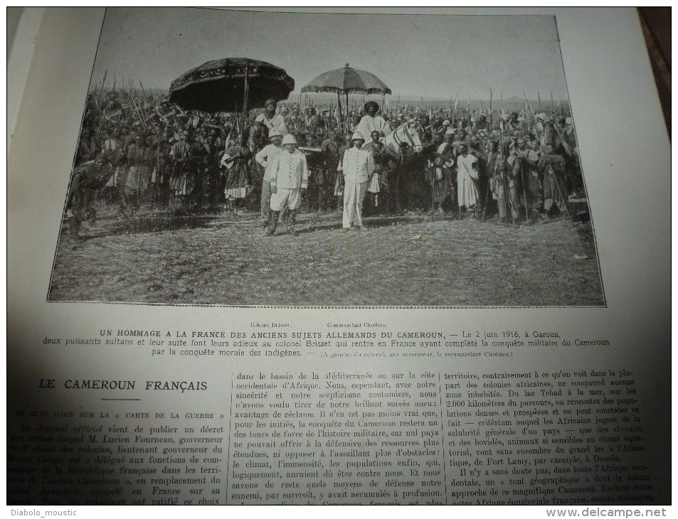 1916: Aquarelles couleur;Notre artillerie;L'armée belge et son entrainement ;Roi noir du CAMEROUN (Samé,Banyo);MONASTIR