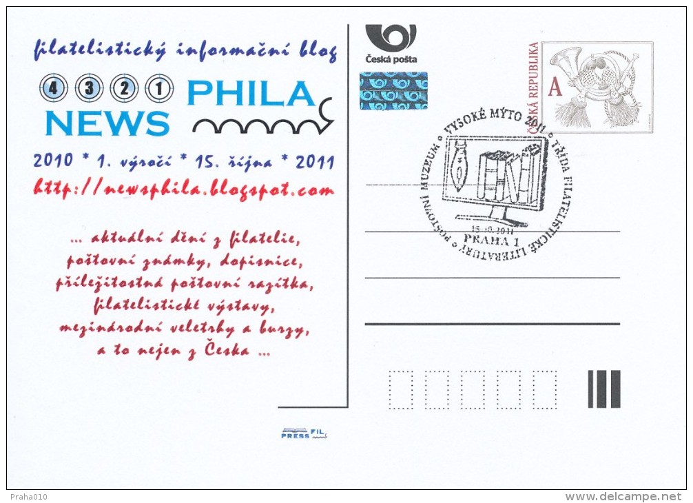 Czech Rep. / Postal Stat. (Pre2011/47cp) NEWSPHILA - Philatelic Information Blog, First Anniversary - Informatique