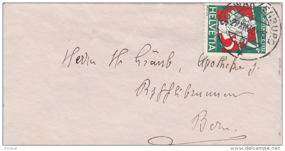 Pro-Juventute : Petite Lettre Oblitérée SCHWARTZENBURG Le 29.12.1932 - Lettres & Documents