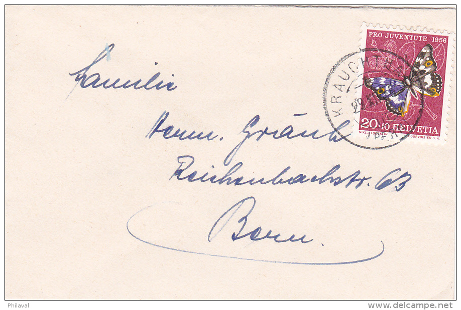 Pro-Juventute : Petite Lettre Oblitérée KRAUCHTHAL Le 29.12.1956 - Lettres & Documents