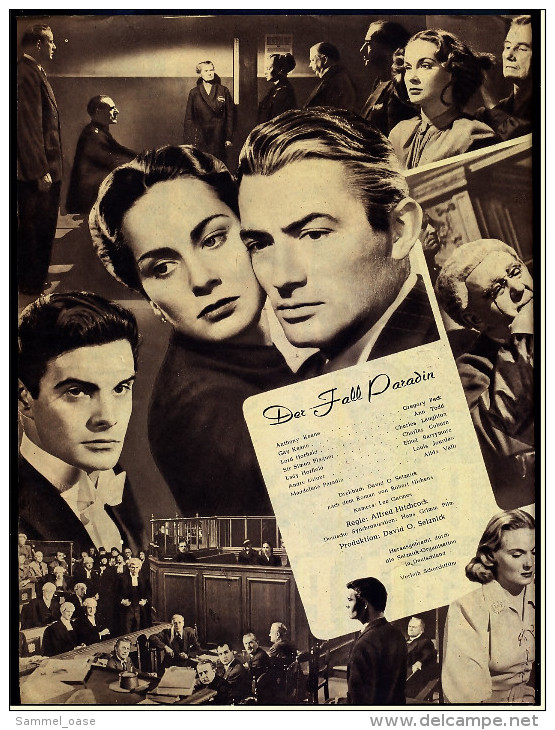 Das Neue Film-Programm Von Ca. 1947  -  "Der Fall Paradin"  -  Mit Gregory Peck , Ann Todd - Zeitschriften