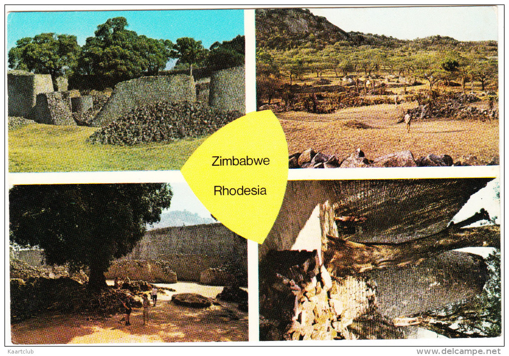 Zimbabwe - Rhodesia - Multiview; Zimbabwe Ruins, Conical Tower, Central Area & Valley Of Ruins - Zimbabwe - Zimbabwe