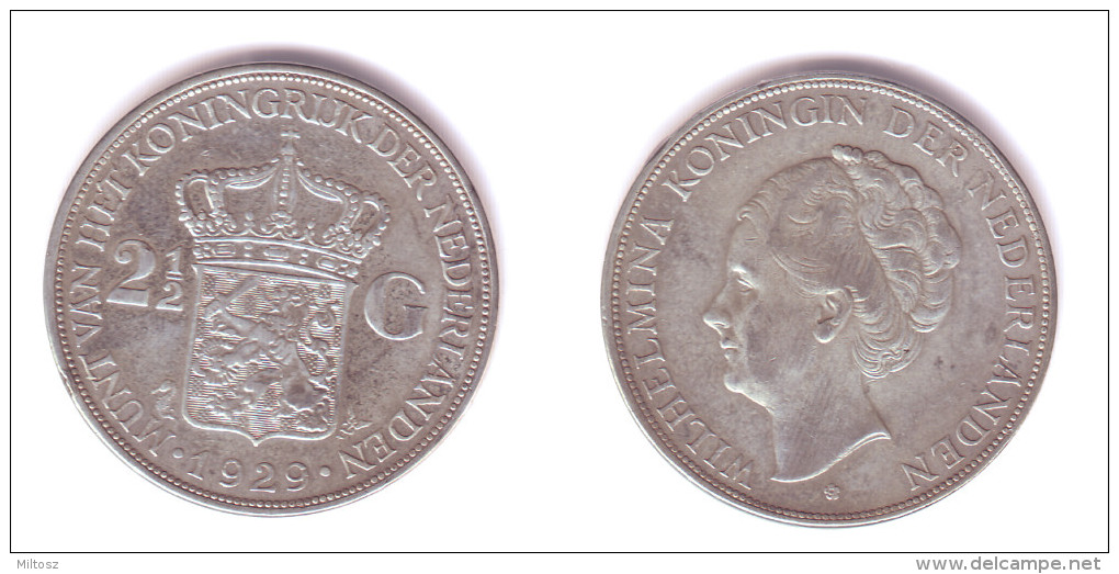 Netherlands 2 1/2 Gulden 1929 - 2 1/2 Florín Holandés (Gulden)