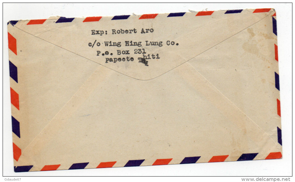 1948 - ENVELOPPE De PAPEETE (OCEANIE / TAHITI) Pour BESANCON - TP FRANCE LIBRE - Lettres & Documents