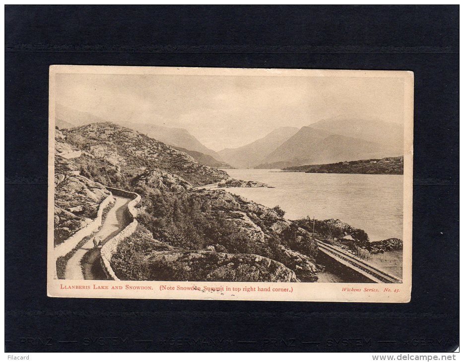 50492   Regno  Unito,  Llanberis Lake And  Snowdon,  VG  1916 - Caernarvonshire