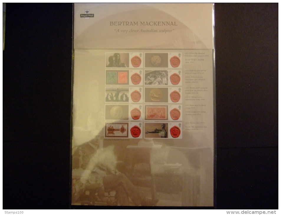 GREAT BRITAIN 2014  BETRAM MACKENNAL  COMMEMORATIVE SHEET  MNH **   (GROEN-R-07 - 1952   ) - Smilers Sheets