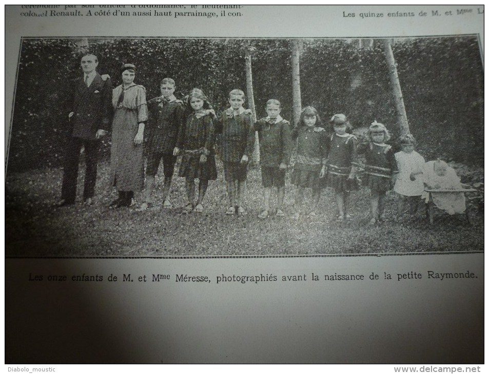 1916; Les 15 enfants LESTIENNE et 11 enfants MERESSE;La culture des MICROBES et EXPLOSIFS des ALLEMANDS;Stratégie VAUX