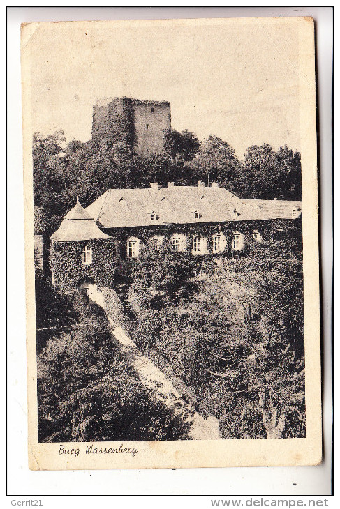 5143 WASSENBERG, Burg, Landpoststempel, 194... - Heinsberg