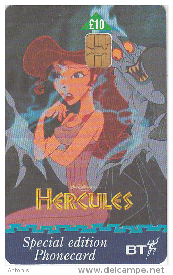 UK -  Disney, Hercules/Megara(PUB083), Exp.date 31/03/99, Used - BT General