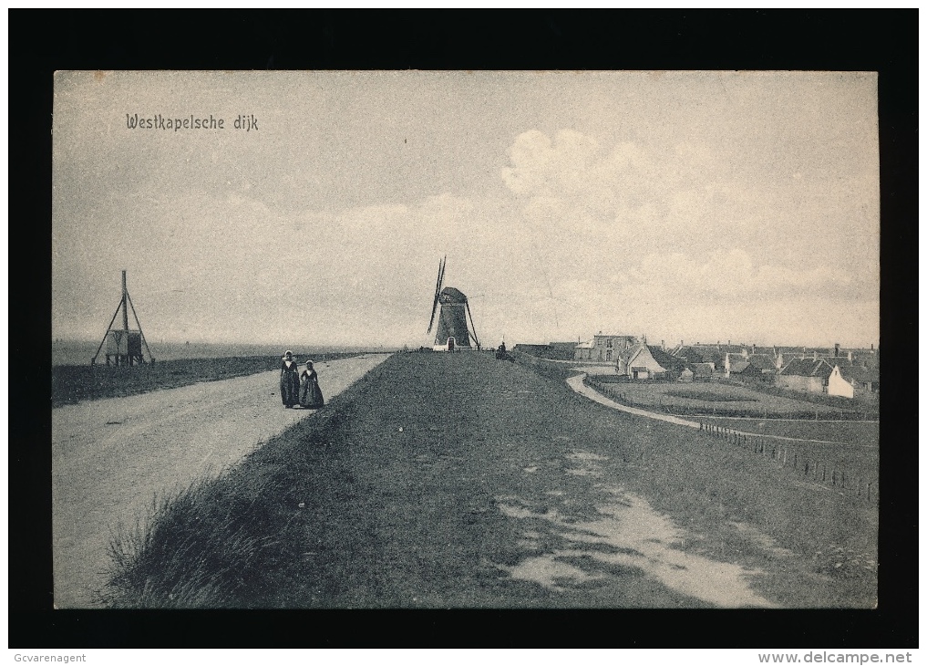 WESTKAPELLE ::  WESTKAPELSCHE DIJK ( MOLEN )    - KAART IN PRACHTIGE STAAT - Westkapelle