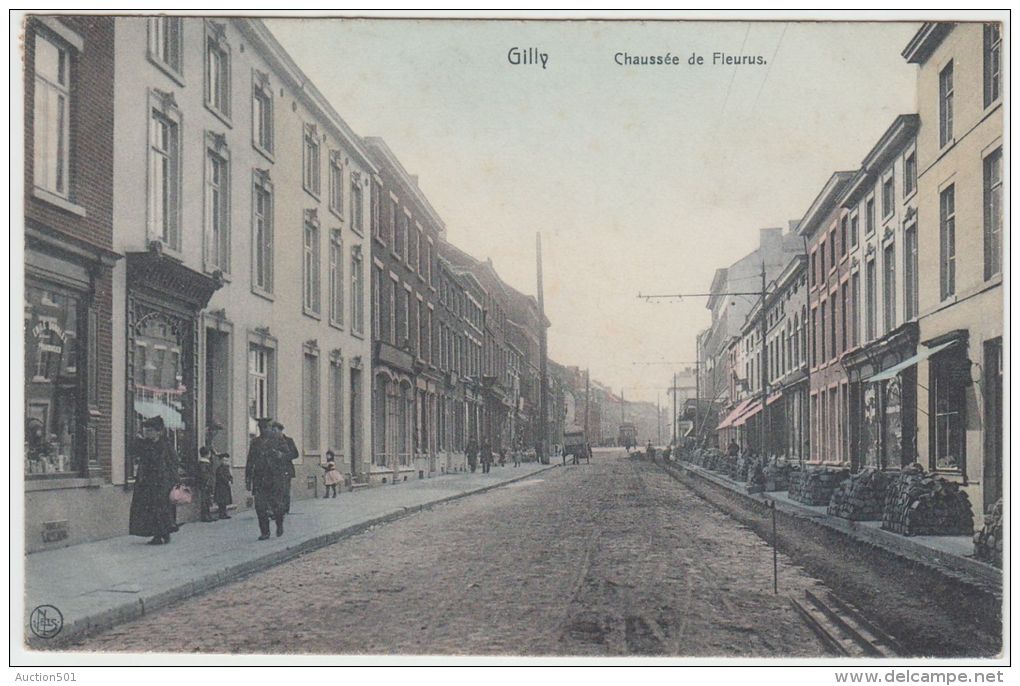 23853g CHAUSSEE De FLEURUS - Gilly - 1909 - Colorisée - Charleroi
