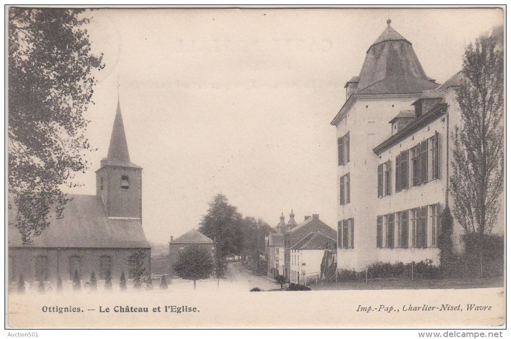 23859g  CHATEAU  - EGLISE - Ottignies - 1903 - Ottignies-Louvain-la-Neuve