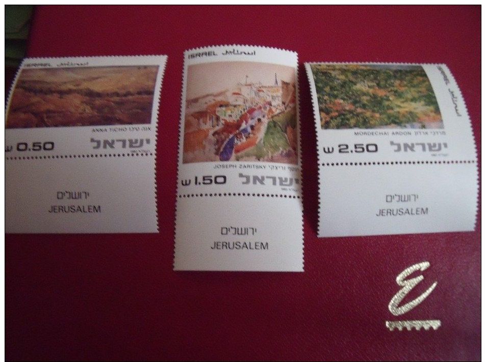 ( L 130    )   Timbres  Israel   Année;  1981    Y.T.  Neuf  **   N° 786 / 788 - Neufs (avec Tabs)