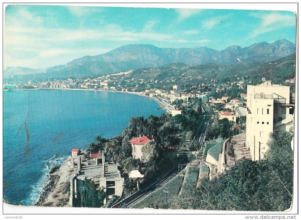 Italy, GRIMALDI, Riviera Dei Fiori, Mentone Seen From Italo-French Frontier, Unused Postcard [14564] - Imperia