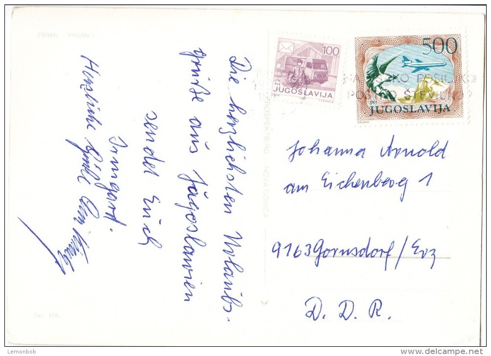 Slovenia, PIRAN - PIRANO, Used Postcard [14565] - Slovenia