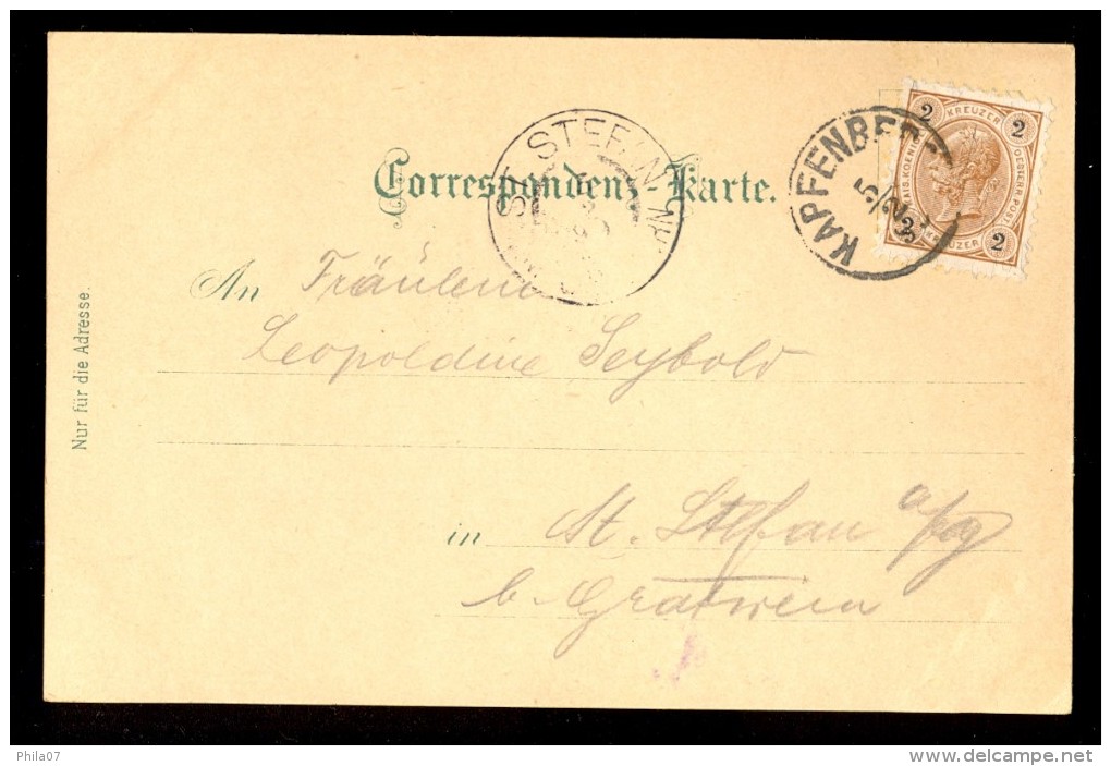 Litho. / Gruss Aus Kapfenberg / Year 189? / Old Postcard Traveled - Kapfenberg