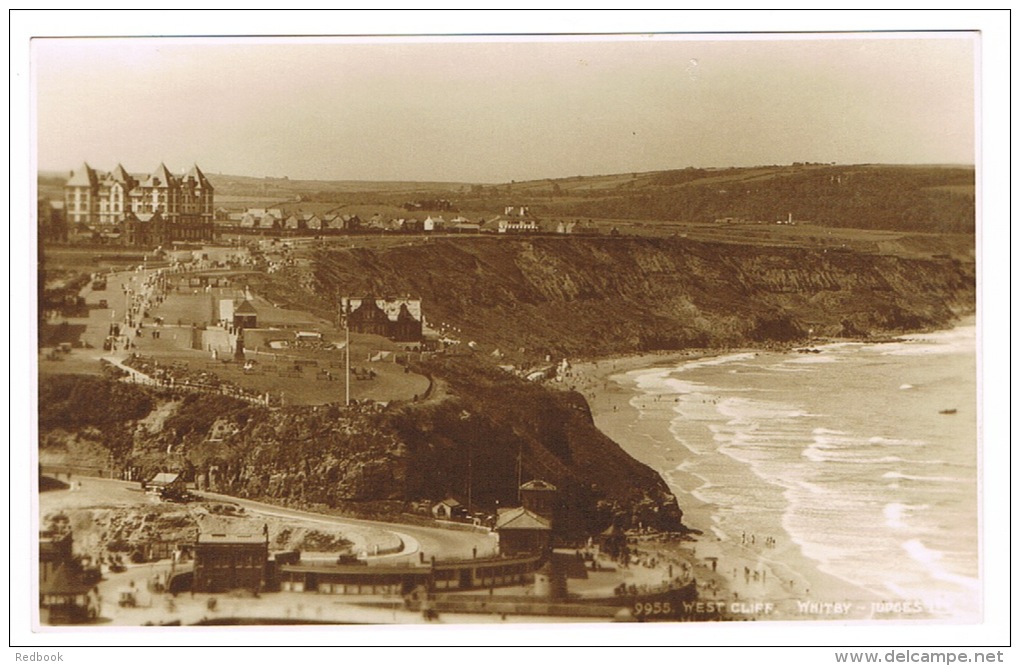 RB 1009 - Judges Real Photo Postcard - West Cliff Whitby - Yorkshire - Whitby