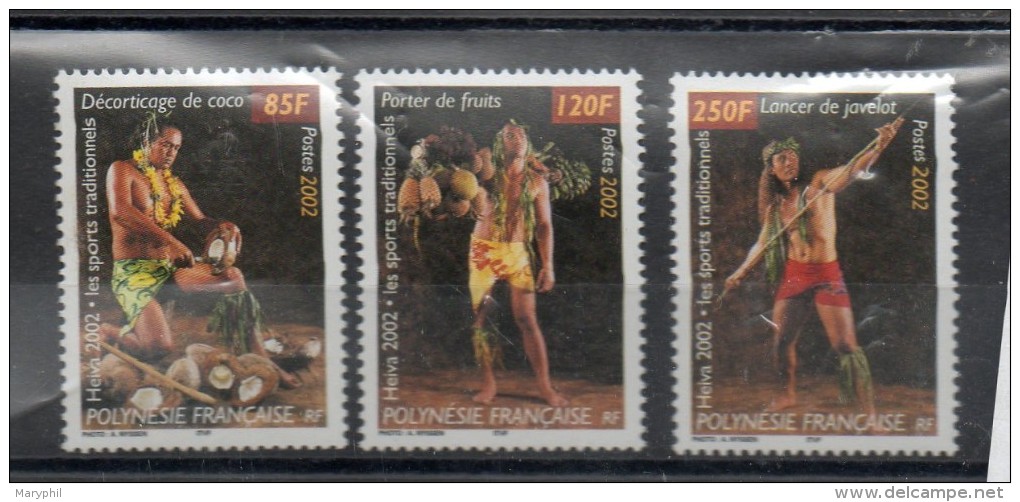 POLYNESIE  2002 - N° 669/671 **HEIVA 2002  : Sport JAVELOT  Cote 11.30  € - Nuovi