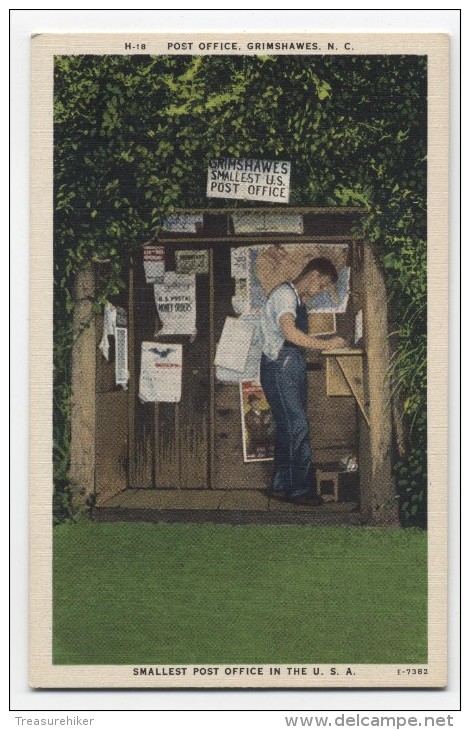 NC ~ Post Office At Grimshawes CASHIERS North Carolina C1940's Jackson County - Other & Unclassified
