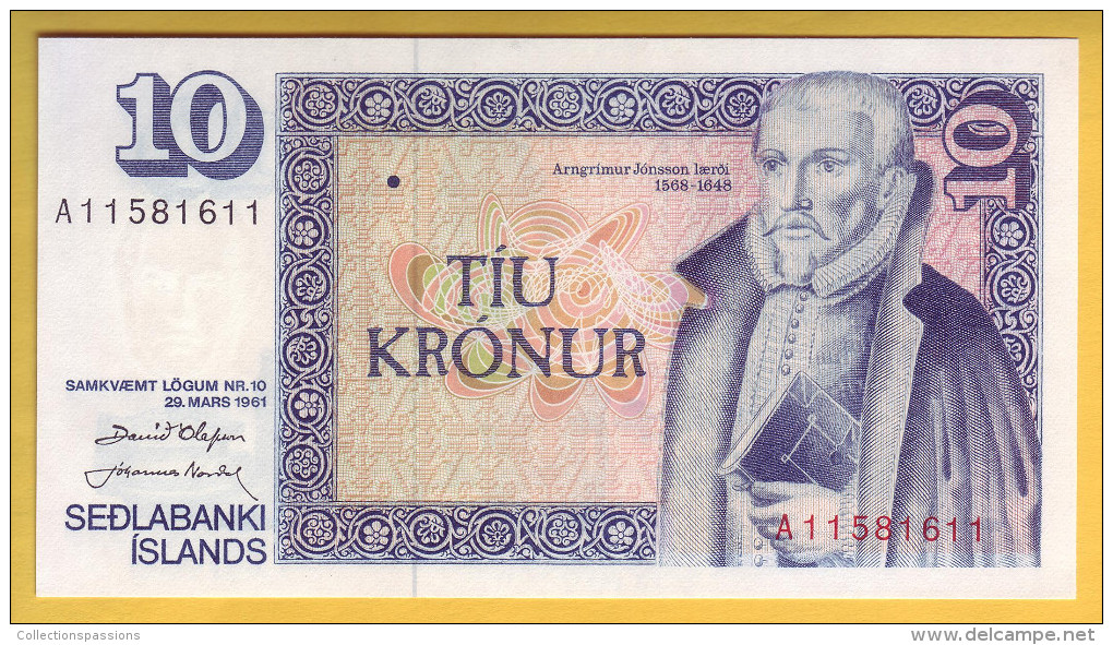 ISLANDE - Billet De 10 Kronur. 1981. Pick: 48. NEUF - Islanda