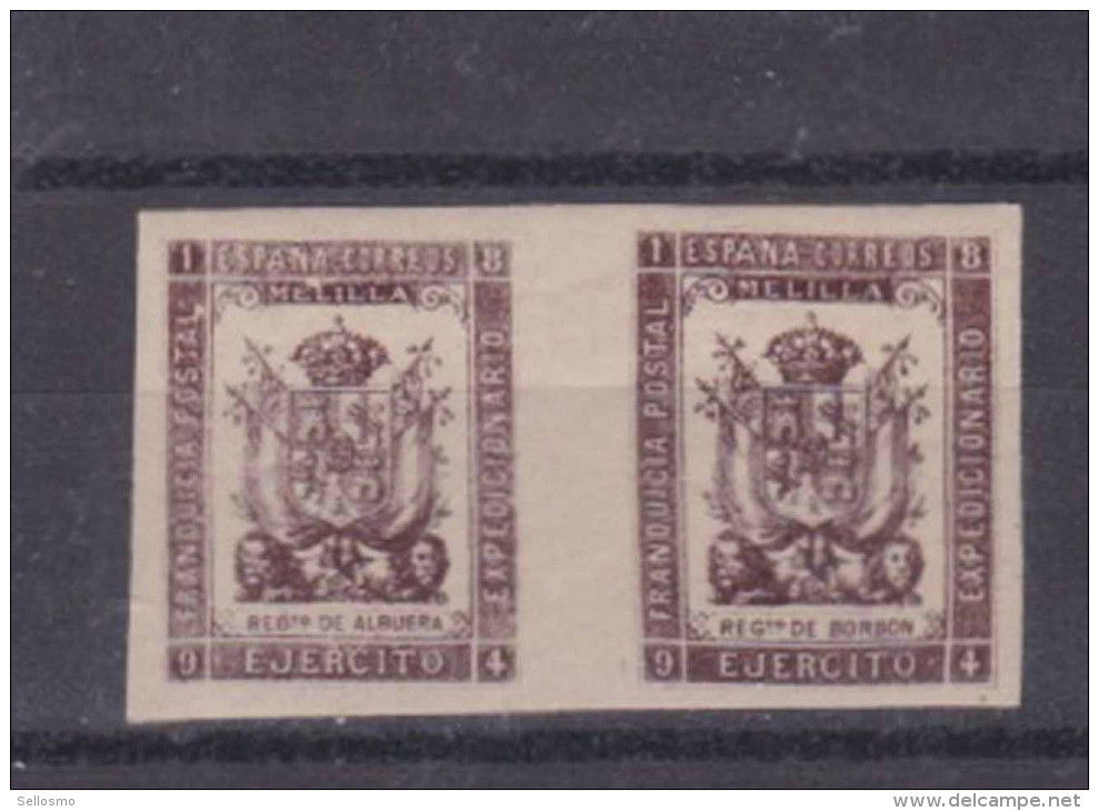1894 Edifil 38s + 40s,con Interpanel,sin Fijasello,nuevo     #777 - Militärpostmarken