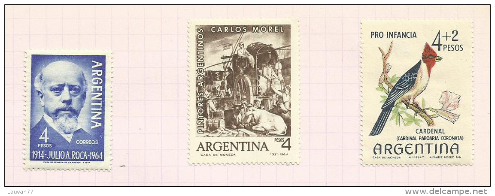 Argentine N°697 à 699, 701, 702, 704 Neufs Avec Charnières Côte 3.20 Euros - Unused Stamps