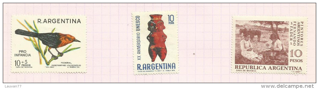 Argentine N°776, 778, 784 à 786 Neufs Avec Charnières  Côte 3.35 Euros - Unused Stamps