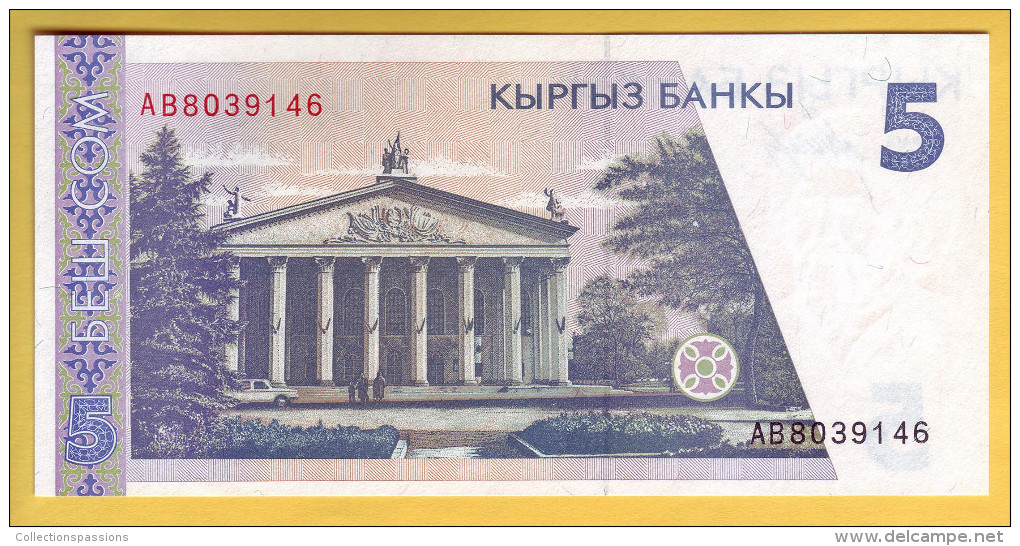 KIRGHIZSTAN - Billet De 5 Som. 1994. Pick: 8. NEUF - Kyrgyzstan