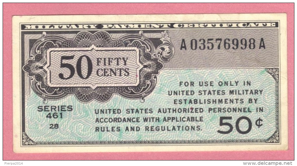 USA United States, 50 Cents, 1946 Military Payment Certificate QFDS - UNC - 1946 - Serie 461