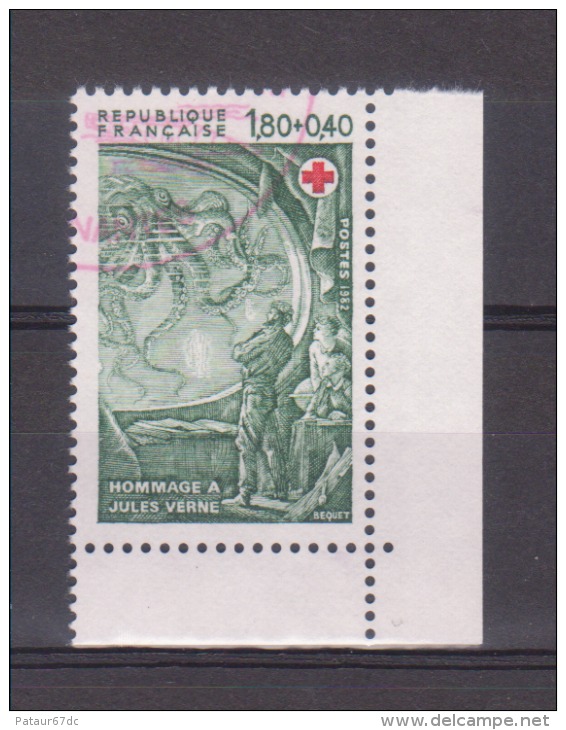 FRANCE / 1982 / Y&T N° 2248a : C-R (20000 Lieues Sous Les Mers) De Carnet Avec Bord - Choisi - Cachet Rond - Gebraucht