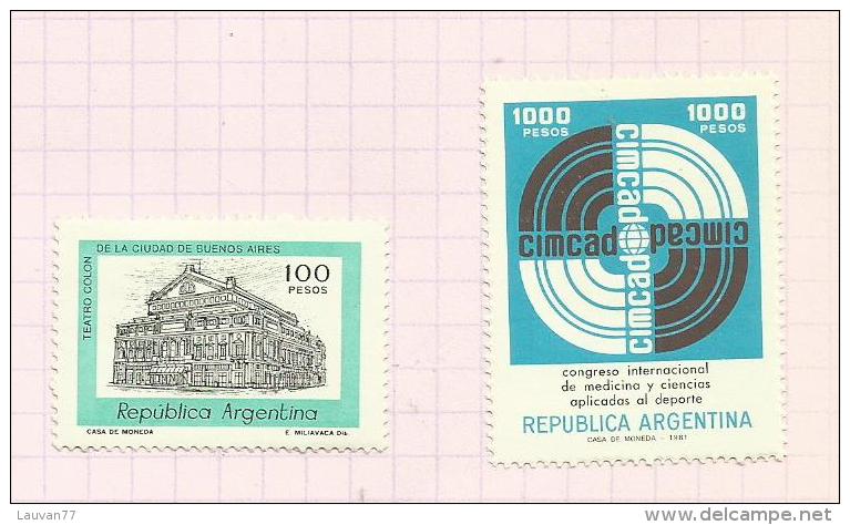 Argentine N°1234, 1235, 1244, 1245 Neufs Avec Charnières Côte 3.00 Euros - Unused Stamps