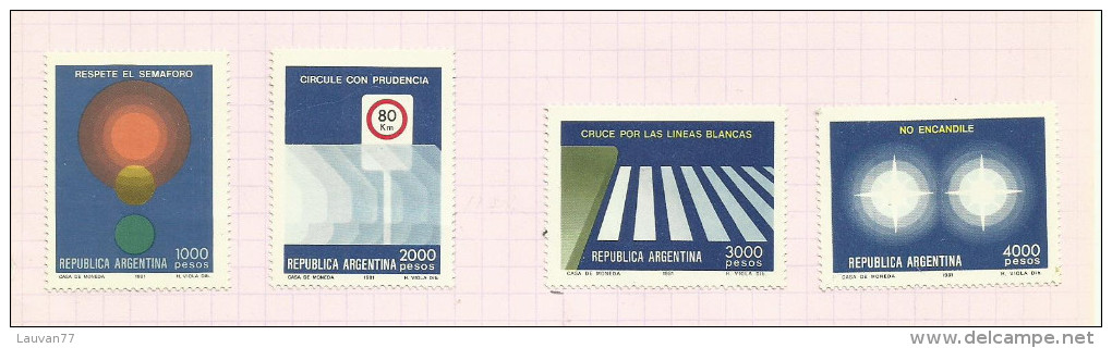 Argentine N°1273 à 1276 Neufs Avec Charnières Côte 5.75 Euros - Ongebruikt