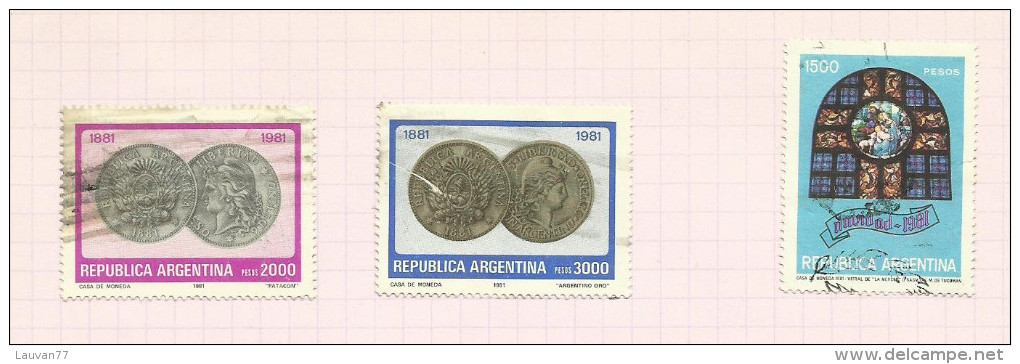 Argentine N°1265, 1270 à 1272, 1278 à 1280 Côte 2.10 Euros - Gebraucht