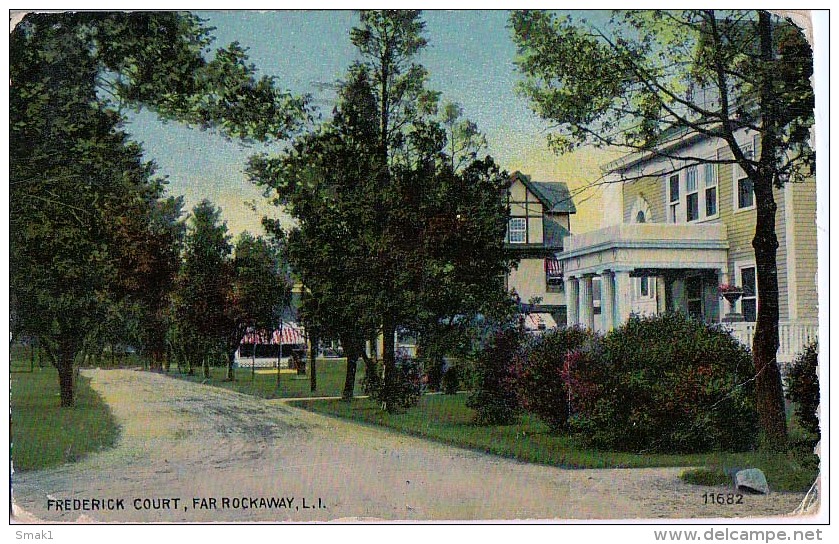 AK NEW YORK  Far Rockaway, Queens FREDERICK COURT OLD POSTCARD 1912 - Queens