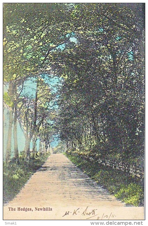 AK NEWHILLS A.S.BRUCE,PHOTOGRAFER ,BUCKSBURN Aberdeen, Scotland OLD POSTCARD 1911 - Aberdeenshire