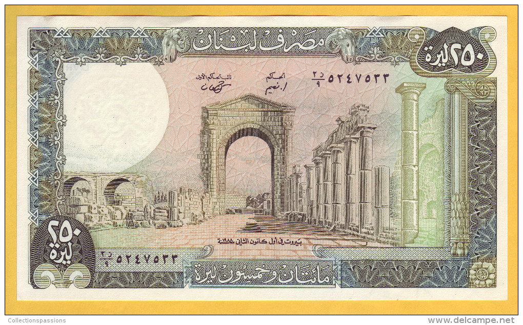 LIBAN - Billet De 250 Livres. 1988. Pick: 67e. NEUF - Liban