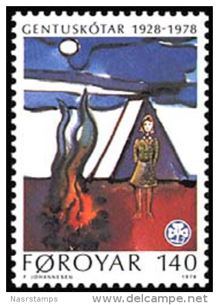 Faroe Islands - Foroyar - 1978 ( Faroese Girl Guides, 50th Anniversary ) - MNH (**) - Faroe Islands